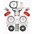 Wilwood 140-13888-DR AERO4-MC4 Big Brake Parking Kovaný zadní brzdový kit 14.00 vrtaný červený Ford-2