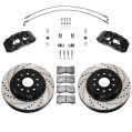 Wilwood 140-17275-D AERO6-DM Direct-Mount Truck Front Brake Kit 13.38 Drilled Black for Jeep-2