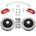 Wilwood 140-17275-DR AERO6-DM Direct-Mount Truck Front Brake Kit 13.38 Drilled Red for Jeep-2