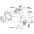 Wilwood 140-17568-DR NDPR přední UTV brzdová sada Vrtaná Červená Polaris RZR-3