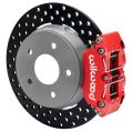 Wilwood 140-17735-DR NDPR zadní UTV brzdová sada vrtaná Červená Polaris RZR-1