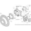 Wilwood 140-7141-D Forged Dynalite Kovaný zadní brzdový kit 12.19 vrtaný černý-3