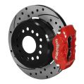 Wilwood 140-7141-DR Forged Dynalite Kovaný zadní brzdový kit 12.19 vrtaný červený-1
