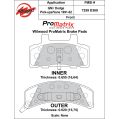 Brzdové desky Wilwood 150-10-D0369K BP-10 D369 Street Performance Racing Pads .67-2