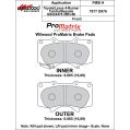 Brzdové desky Wilwood 150-10-D0976K BP-10 D976 Street Performance Racing Pads .665-2
