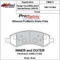 Brzdové desky Wilwood 150-10-D1084K BP-10 D1084 Street Performance Racing Pads .695-2