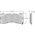 Brzdové desky Wilwood 150-14897K BP-10 D1792 Street Performance Racing Pads .60-2