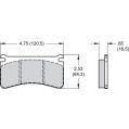 Brzdové desky Wilwood 150-16866K BP-10 10416 Street Performance Racing Pads .67-2