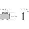 Brzdové desky Wilwood 150-30-5214K BP-30 5214 High-Temperature Racing Pads .55-2