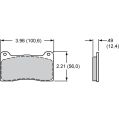 Brzdové desky Wilwood 150-30-7812K BP-30 7812 High-Temperature Racing Pads .49-2