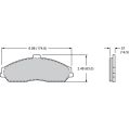 Brzdové desky Wilwood 150-30-D0731K BP-30 D731 High-Temperature Racing Pads .57-2