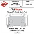 Brzdové desky Wilwood 150-30-D1053K BP-30 D1053 High-Temperature Racing Pads .575-2