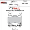 Brzdové desky Wilwood 150-30-D1474K BP-30 D1474 High-Temperature Racing Pads .58-2
