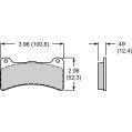 Brzdové desky Wilwood 150-40-4812K BP-40 4812 High-Temperature Racing Pads .49-2