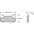 Brzdové desky Wilwood 150-40-6712K BP-40 6712 High-Temperature Racing Pads .49-2