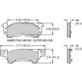 Brzdové desky Wilwood 150-40-D52K BP-40 D52 High-Temperature Racing Pads .52 .58-2