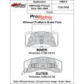 Brzdové desky Wilwood 150-D0459K PM ProMatrix D459 Street Performance Racing Pads .78-2