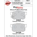 Brzdové desky Wilwood 150-D0537K PM ProMatrix D537 Street Performance Racing Pads .58-2