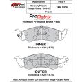 Brzdové desky Wilwood 150-D0576K PM ProMatrix D576 Street Performance Racing Pads .62-2