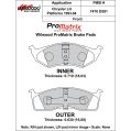 Brzdové desky Wilwood 150-D0591K PM ProMatrix D591 Street Performance Racing Pads .71-2