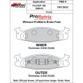 Brzdové desky Wilwood 150-D0632KPM ProMatrix D632 Street Performance Racing Pads .63-2