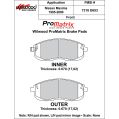 Brzdové desky Wilwood 150-D0653K PM ProMatrix D653 Street Performance Racing Pads .67-2