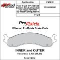 Brzdové desky Wilwood 150-D0655FK PM ProMatrix D655F Street Performance Racing Pads .735-2