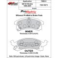 Brzdové desky Wilwood 150-D0673K PM ProMatrix D673 Street Performance Racing Pads .575-2