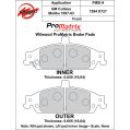 Brzdové desky Wilwood 150-D0727K PM ProMatrix D727 Street Performance Racing Pads .66-2