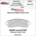 Brzdové desky Wilwood 150-D0757K PM ProMatrix D727 Street Performance Racing Pads .685-2