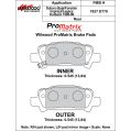 Brzdové desky Wilwood 150-D0770K PM ProMatrix D770 Street Performance Racing Pads .545-2