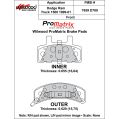 Brzdové desky Wilwood 150-D0789K PM ProMatrix D789 Street Performance Racing Pads .655-2