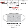 Brzdové desky Wilwood 150-D0793K PM ProMatrix D793 Street Performance Racing Pads .67-2