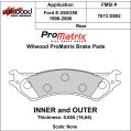 Brzdové desky Wilwood 150-D0802K PM ProMatrix D802 Street Performance Racing Pads .655-2
