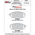Brzdové desky Wilwood 150-D0815AK PM ProMatrix D815A Street Performance Racing Pads .605-2