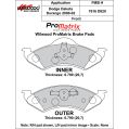 Brzdové desky Wilwood 150-D0820K PM ProMatrix D820 Street Performance Racing Pads .79-2