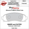 Brzdové desky Wilwood 150-D0833K PM ProMatrix D833 Street Performance Racing Pads .65-2