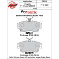 Brzdové desky Wilwood 150-D0841K PM ProMatrix D841 Street Performance Racing Pads .76-2