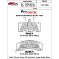 Brzdové desky Wilwood 150-D0845K PM ProMatrix D845 Street Performance Racing Pads .67-2