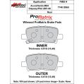 Brzdové desky Wilwood 150-D0865K PM ProMatrix D865 Street Performance Racing Pads .61-2