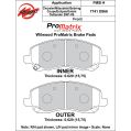 Brzdové desky Wilwood 150-D0866K PM ProMatrix D866 Street Performance Racing Pads .62-2