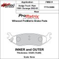 Brzdové desky Wilwood 150-D0898K PM ProMatrix D898 Street Performance Racing Pads .625-2
