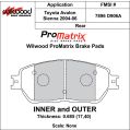Brzdové desky Wilwood 150-D0906AK PM ProMatrix D906A Street Performance Racing Pads .685-2