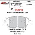 Brzdové desky Wilwood 150-D0908K PM ProMatrix D908 Street Performance Racing Pads .68-2