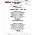 Brzdové desky Wilwood 150-D0914K PM ProMatrix D914 Street Performance Racing Pads .665-2