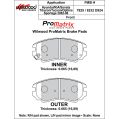 Brzdové desky Wilwood 150-D0924K PM ProMatrix D924 Street Performance Racing Pads .665-2