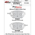 Brzdové desky Wilwood 150-D0969K PM ProMatrix D969 Street Performance Racing Pads .61-2