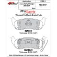 Brzdové desky Wilwood 150-D0981K PM ProMatrix D981 Street Performance Racing Pads .55-2
