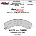 Brzdové desky Wilwood 150-D0989K PM ProMatrix D989 Street Performance Racing Pads .76-2