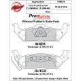 Brzdové desky Wilwood 150-D1012K PM ProMatrix D1012 Street Performance Racing Pads .71-2